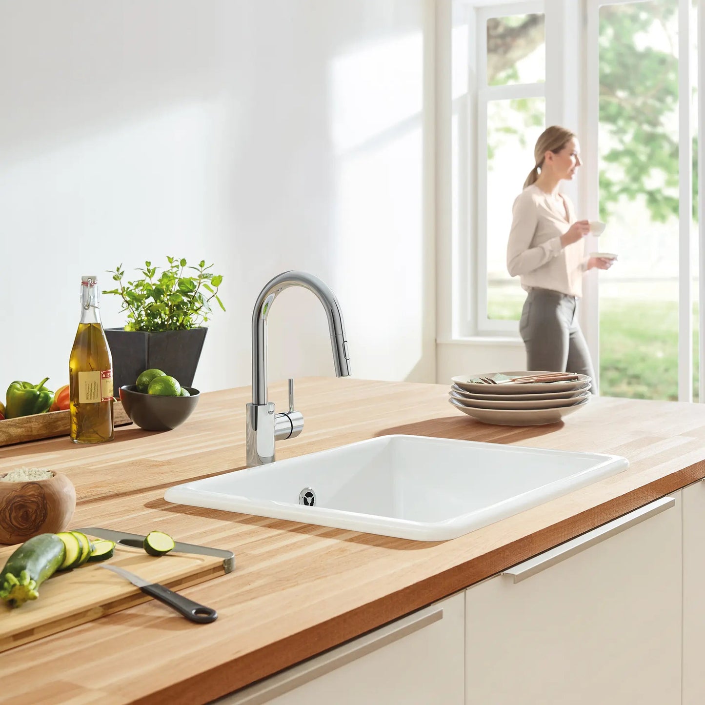 Grohe Concetto 1.75 GPM Single-Handle Pull Down StarLight Chrome Prep Faucet