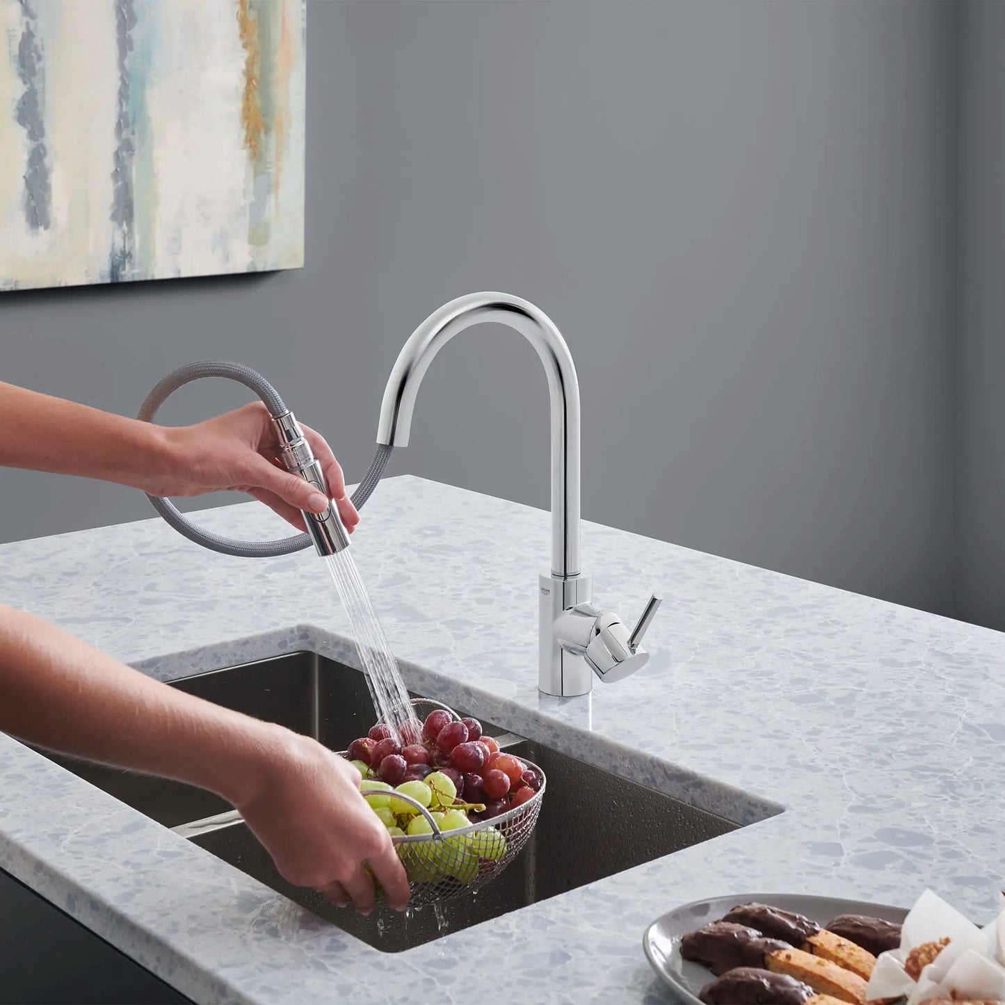 Grohe Concetto™ 1.75 GPM Single-Handle Dual Spray StarLight Chrome Pull-Down Kitchen Faucet