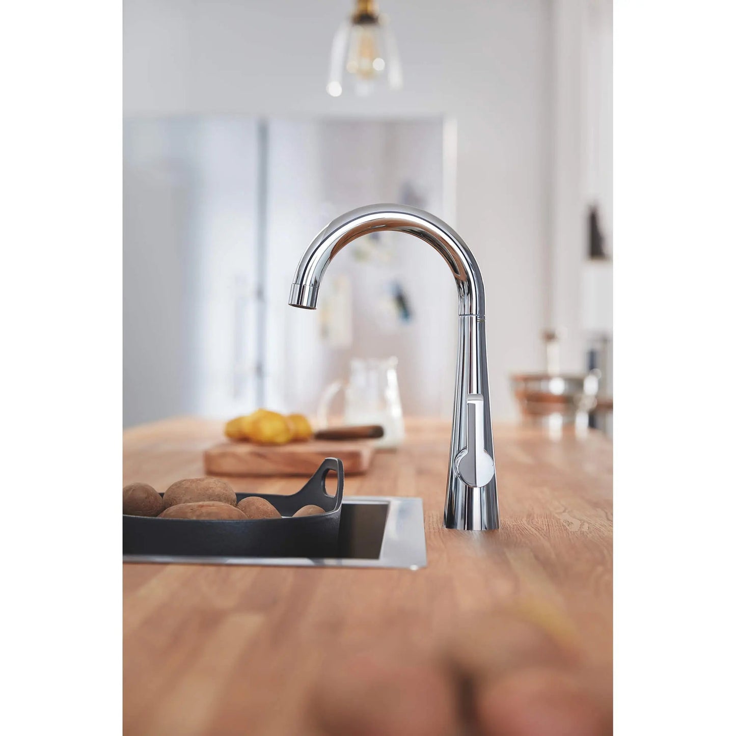 Grohe Zedra 1.75 GPM Single-Handle StarLight Chrome Cold Water Beverage Faucet With Filtration