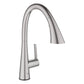 Grohe Zedra 1.75 GPM Triple Spray Touch Technology Single-Handle SuperSteel Infinity Pull Down Kitchen Faucet