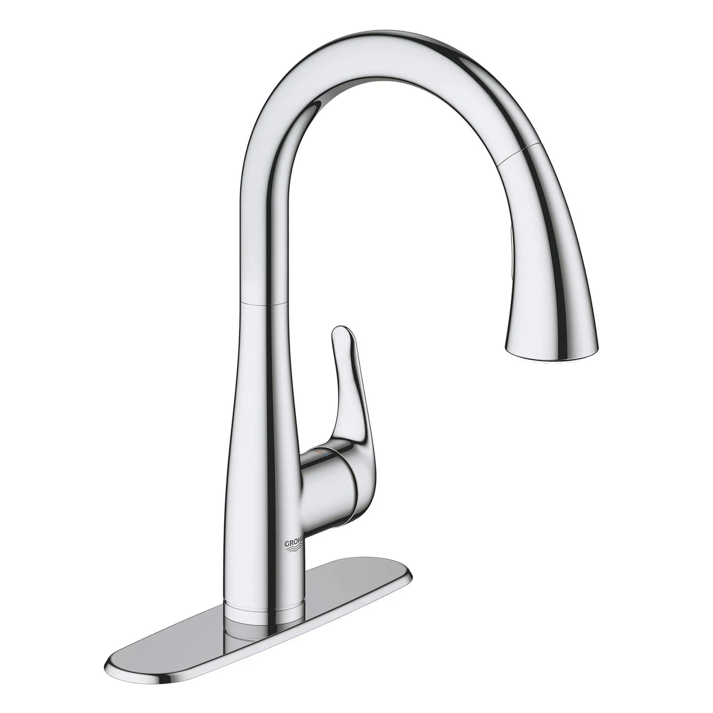 Grohe Elberon® 1.75 GPM Single-Handle Dual Spray Pull-Down StarLight Chrome Kitchen Faucet