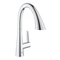Grohe Zedra 1.75 GPM Single-Handle Triple Spray StarLight Chrome Pull Down Bar Faucet