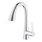 Grohe Zedra 1.75 GPM Single-Handle Triple Spray StarLight Chrome Pull Down Bar Faucet