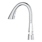 Grohe Zedra 1.75 GPM Single-Handle Triple Spray StarLight Chrome Pull Down Bar Faucet
