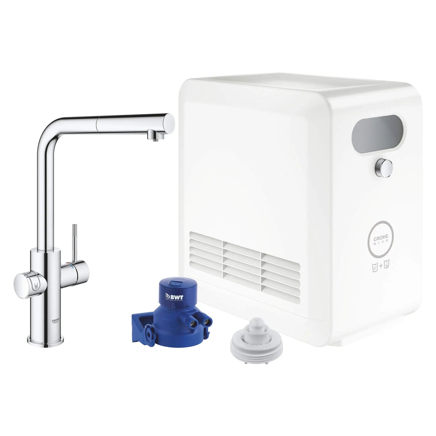 Grohe Blue 1.75 GPM Single Spray Single-Handle StarLight Chrome Pull-Out Kitchen Faucet With Chilled and Sparkling Water