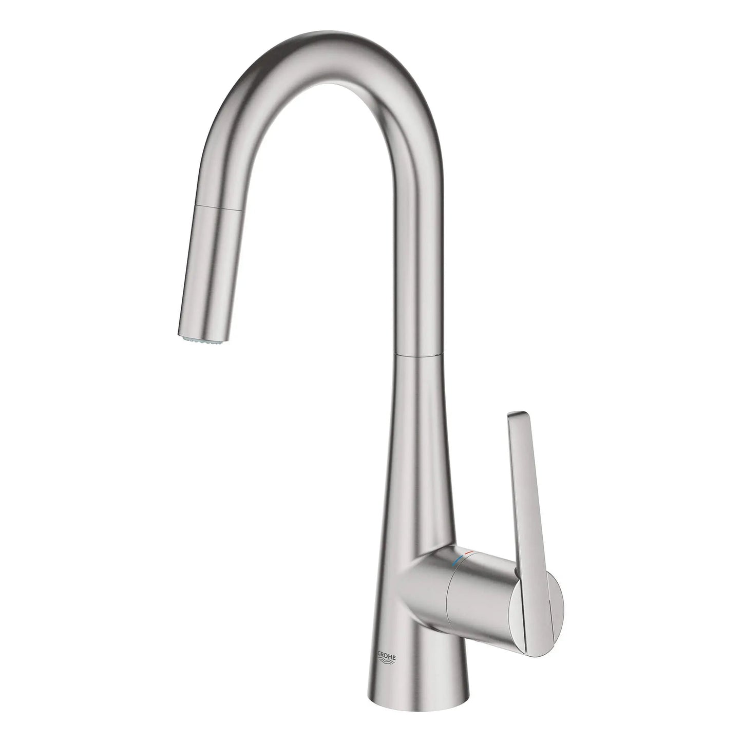 Grohe Zedra 1.75 GPM Dual Spray Single-Handle Pull Down SuperSteel Infinity Prep Faucet
