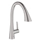 Grohe Zedra 1.75 GPM Triple Spray Single-Handle SuperSteel Infinity Pull Down Kitchen Faucet