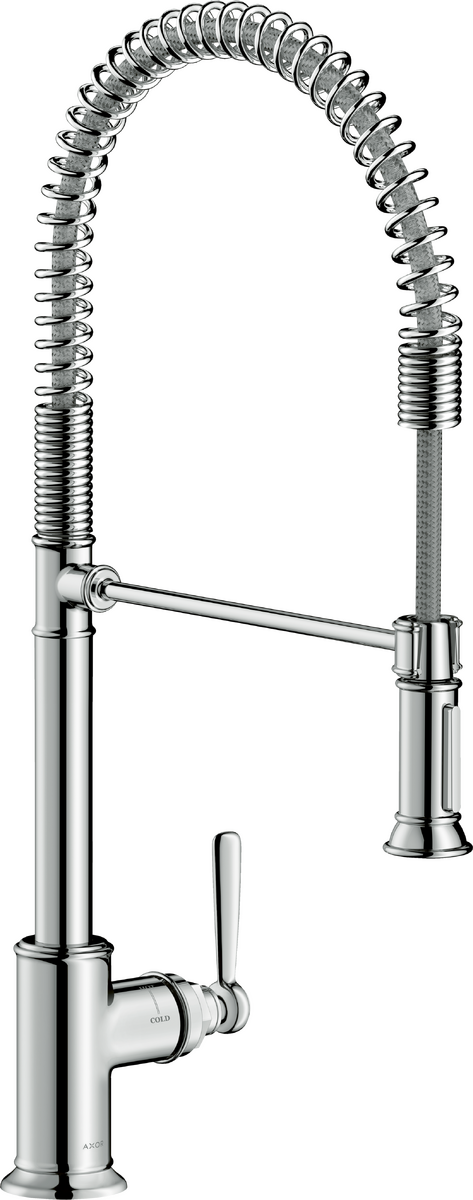 AXOR Montreux 1.75 GPM 2-Spray Semi-Pro Deck Mounted Chrome Kitchen Faucet
