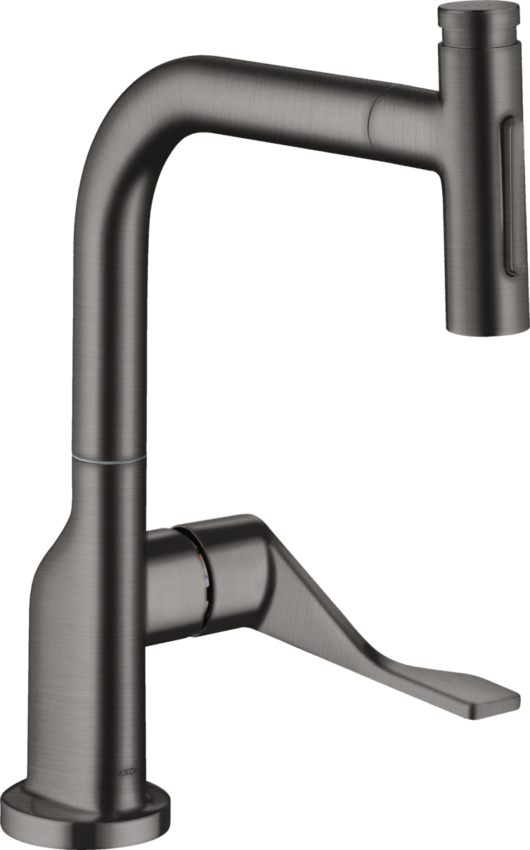 AXOR Citterio 1.75 GPM 2-Spray Pull-Out Brushed Black Chrome Kitchen Faucet