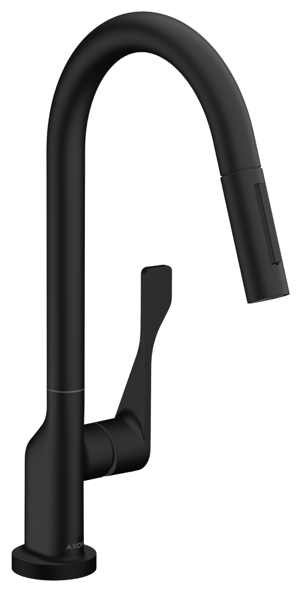 AXOR Citterio 1.75 GPM 2-Spray Pull-Out Matte Black HighArc Kitchen Faucet