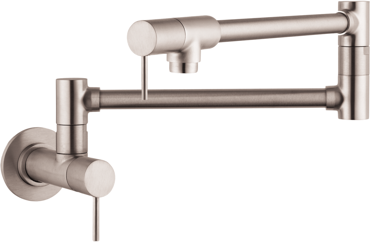 AXOR Starck 2.5 GPM Steel Optic Wall Mounted Pot Filler