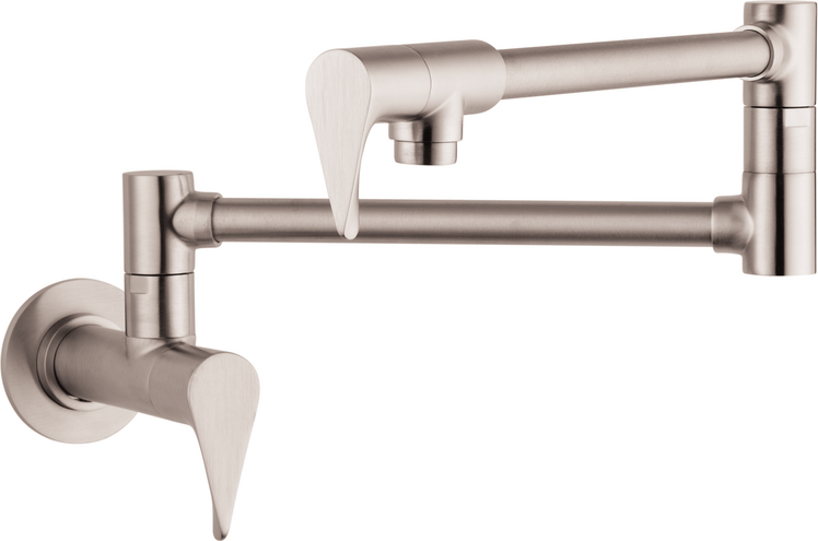 AXOR Citterio 2.5 GPM Steel Optic Wall Mounted Pot Filler