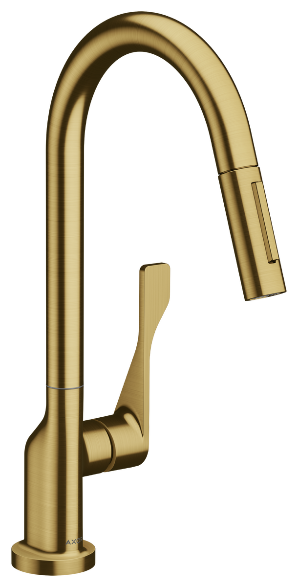 AXOR Citterio 1.75 GPM 2-Spray Pull-Out Brushed Gold Optic HighArc Kitchen Faucet