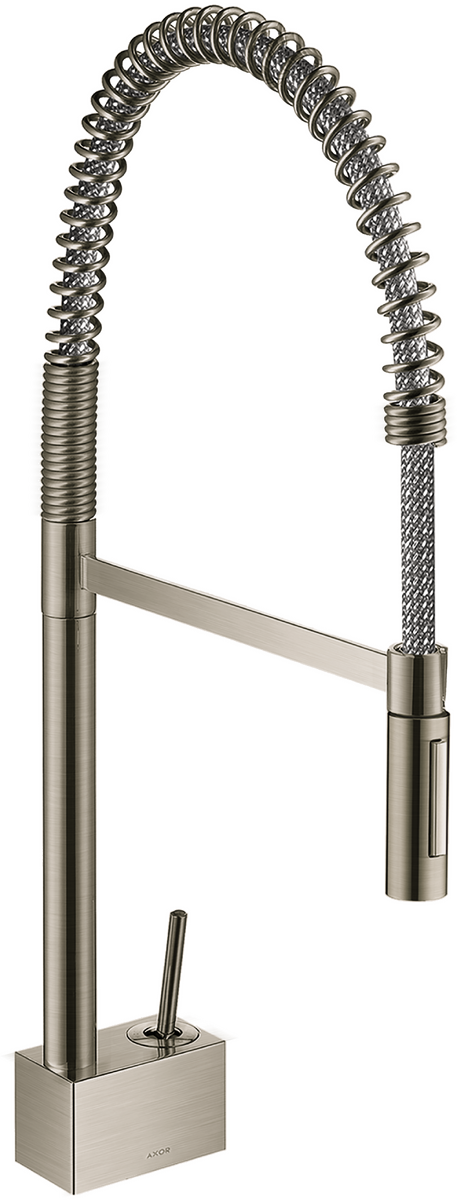AXOR Starck 1.75 GPM 2-Spray Steel Optic Semi-Pro Kitchen Faucet