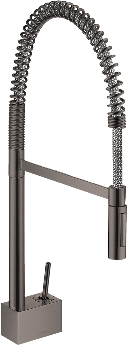 AXOR Starck 1.75 GPM 2-Spray Brushed Black Chrome Semi-Pro Kitchen Faucet