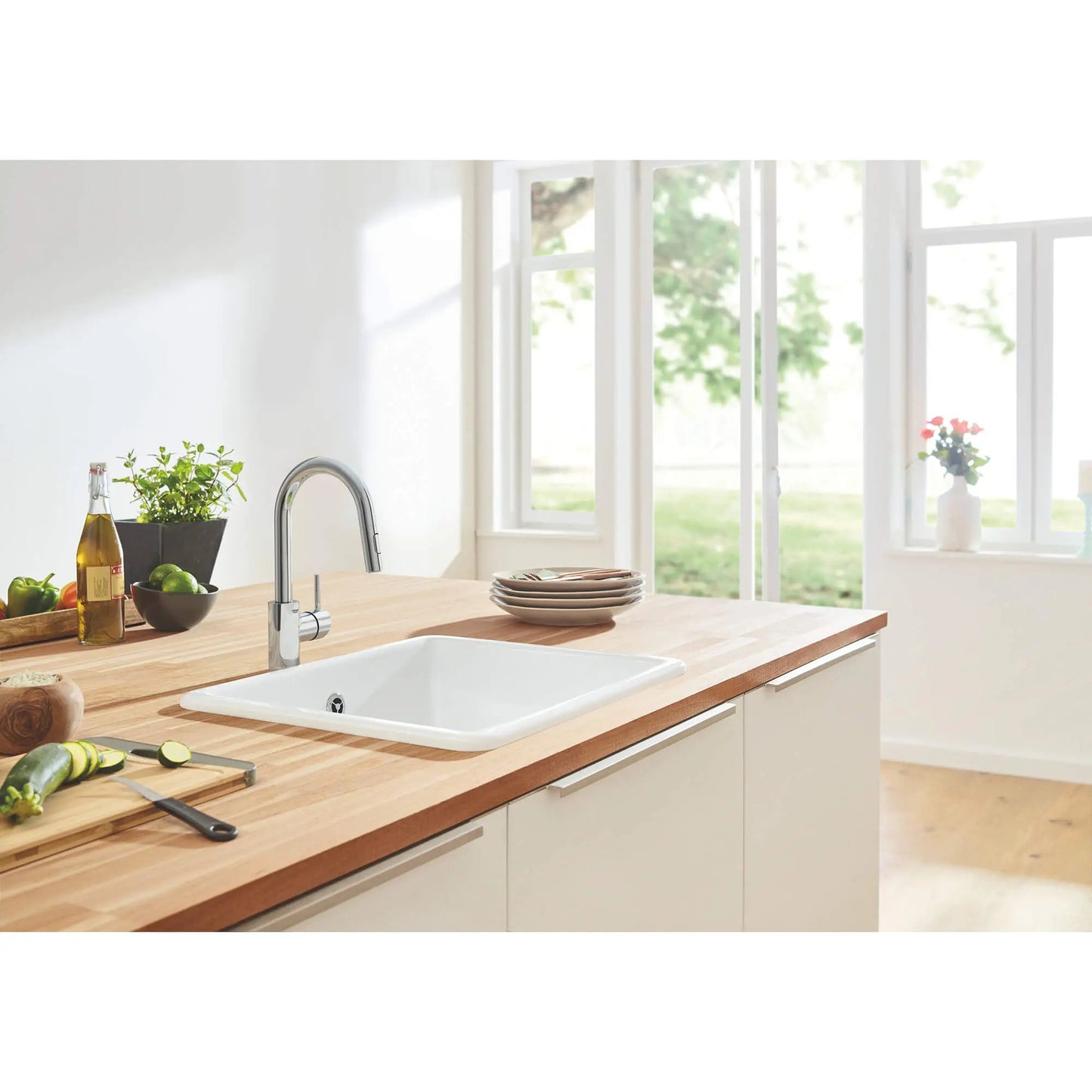 Grohe Concetto 1.75 GPM Single-Handle Pull Down StarLight Chrome Prep Faucet