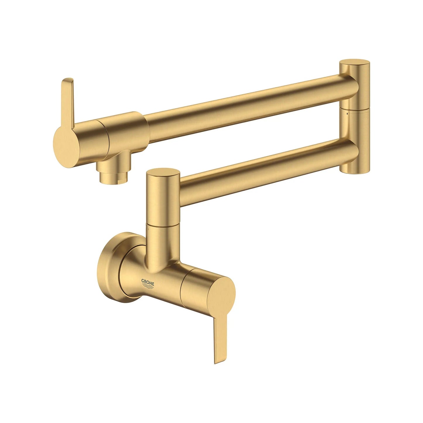 Grohe Zedra 1.75 GPM 2-Handle Brushed Cool Sunrise Wall Mount Pot Filler
