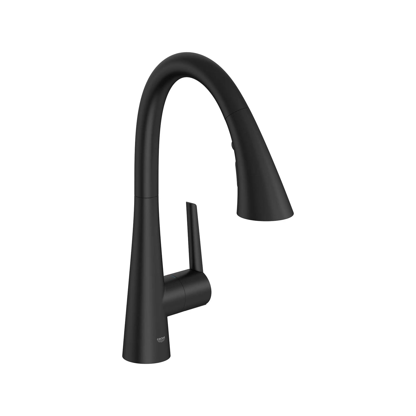 Grohe Zedra 1.75 GPM Single-Handle Triple Spray Matte Black Pull Down Bar Faucet