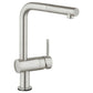 Grohe Minta® 1.75 GPM Touch Technology Single Spray Single-Handle SuperSteel Infinity Pull-Out Kitchen Faucet