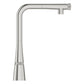 Grohe Zedra 1.75 GPM SmartControl Single Spray SuperSteel Infinity Pull-Out Kitchen Faucet