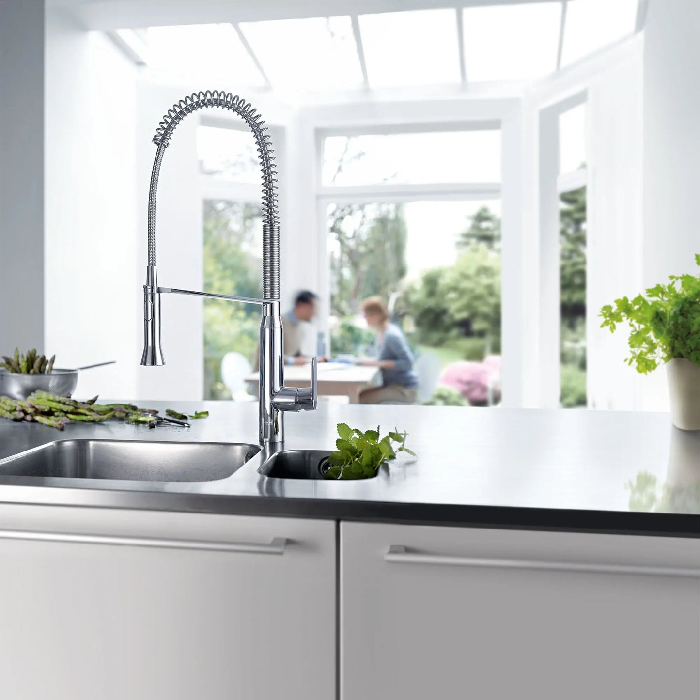 Grohe K7® 1.75 GPM Semi-Pro Dual Spray Single-Handle StarLight Chrome Kitchen Faucet