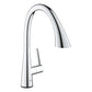 Grohe Zedra 1.75 GPM Triple Spray Touch Technology Single-Handle StarLight Chrome Pull Down Kitchen Faucet