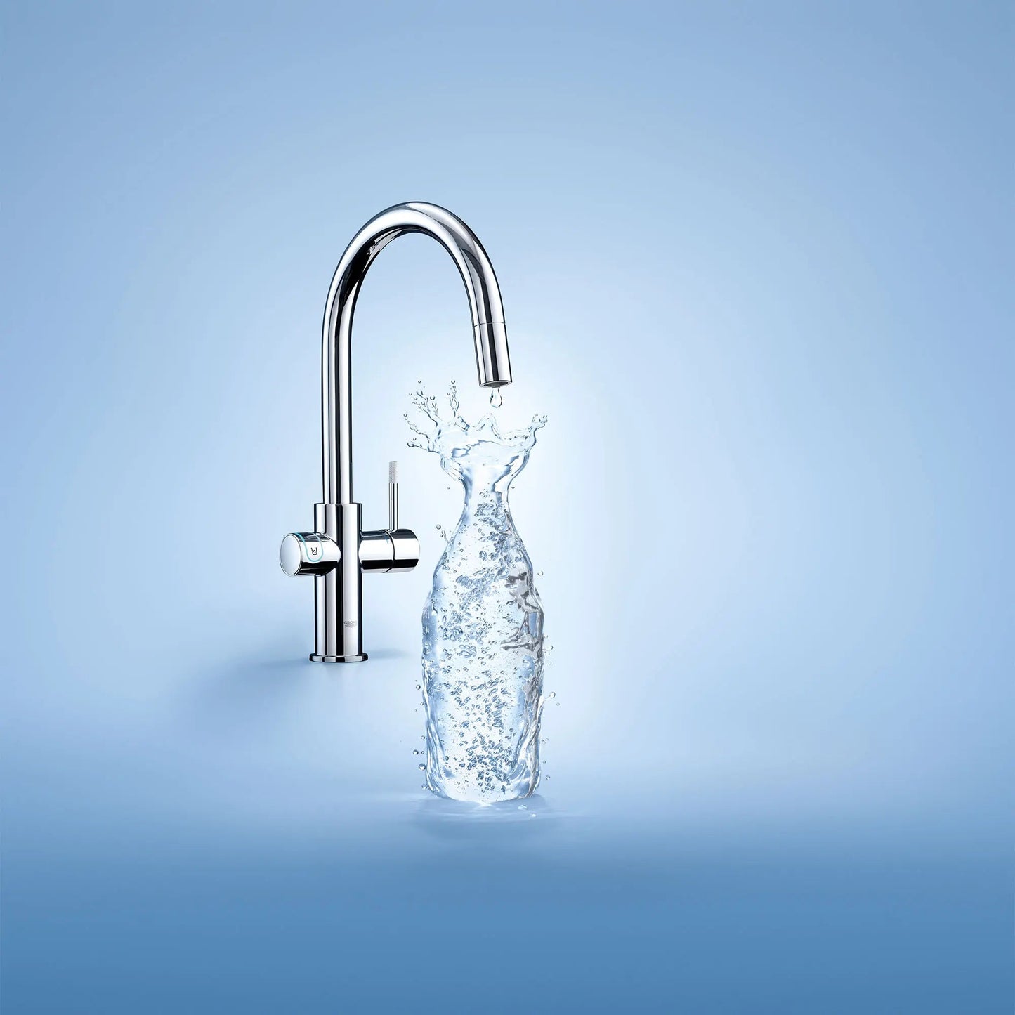 Grohe Blue 1.75 GPM Single Spray Single-Handle StarLight Chrome Pull Down Kitchen Faucet With Chilled and Sparkling Water