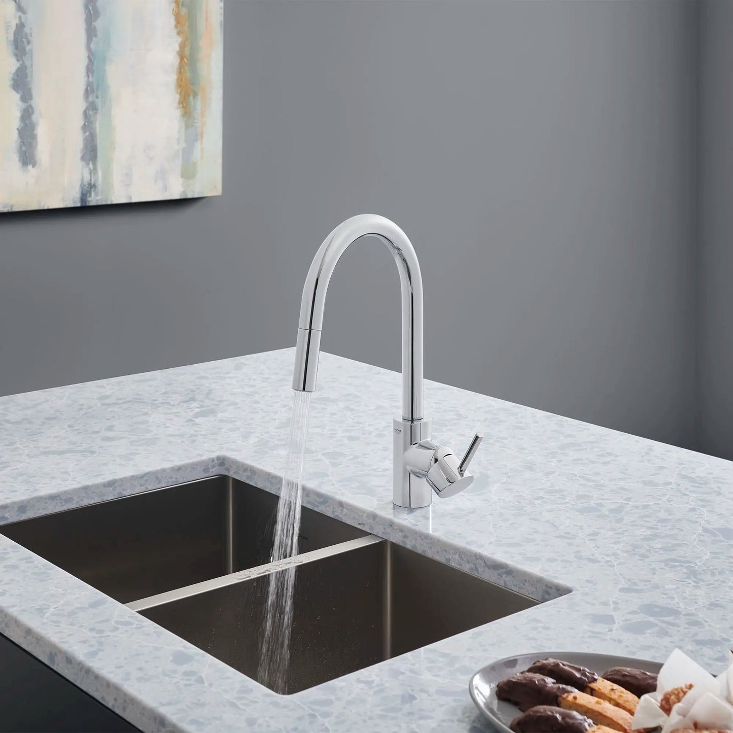 Grohe Concetto™ 1.75 GPM Single-Handle Dual Spray StarLight Chrome Pull-Down Kitchen Faucet