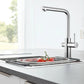 Grohe Blue 1.75 GPM Single Spray Single-Handle StarLight Chrome Pull-Out Kitchen Faucet With Chilled and Sparkling Water