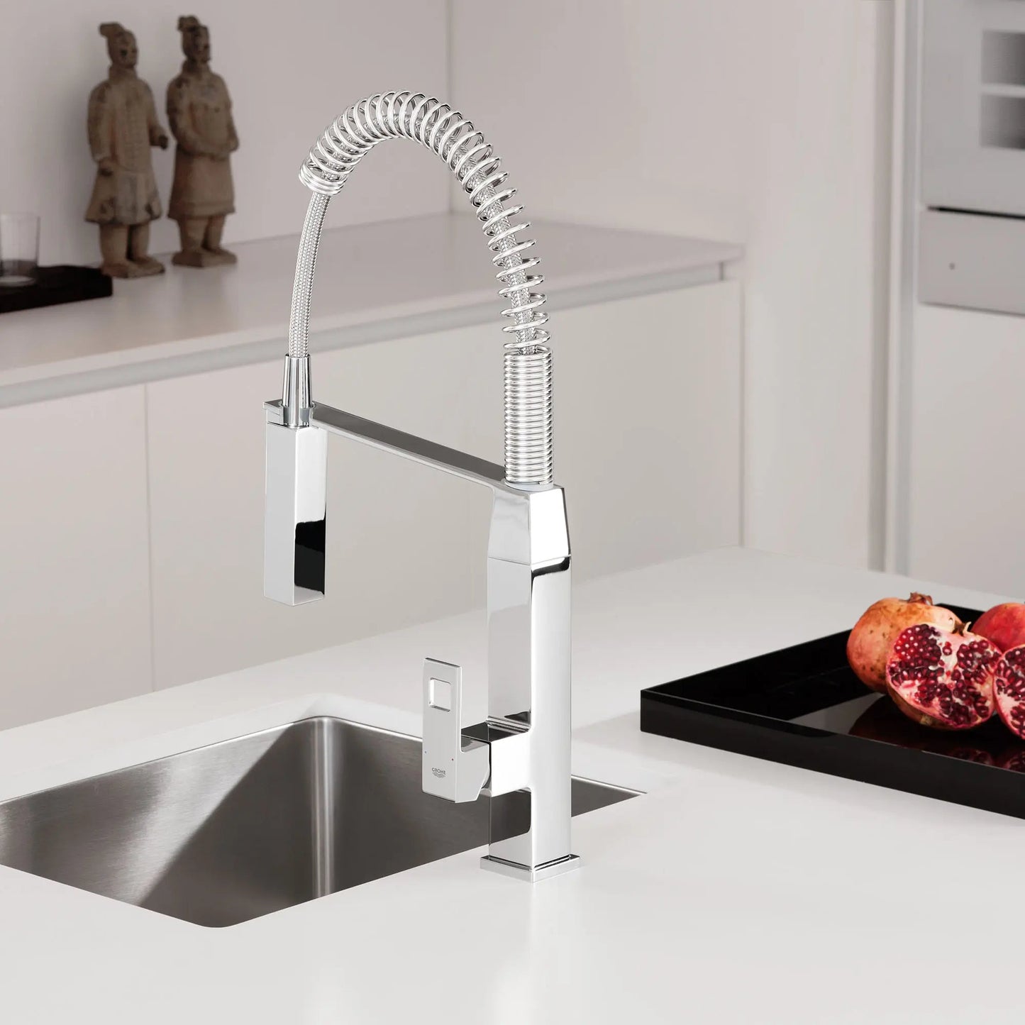 Grohe Eurocube® 1.75 GPM Semi-Pro Dual Spray Single-Handle StarLight Chrome Kitchen Faucet
