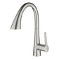 Grohe Zedra 1.75 GPM Single-Handle Triple Spray SuperSteel Infinity Pull Down Bar Faucet