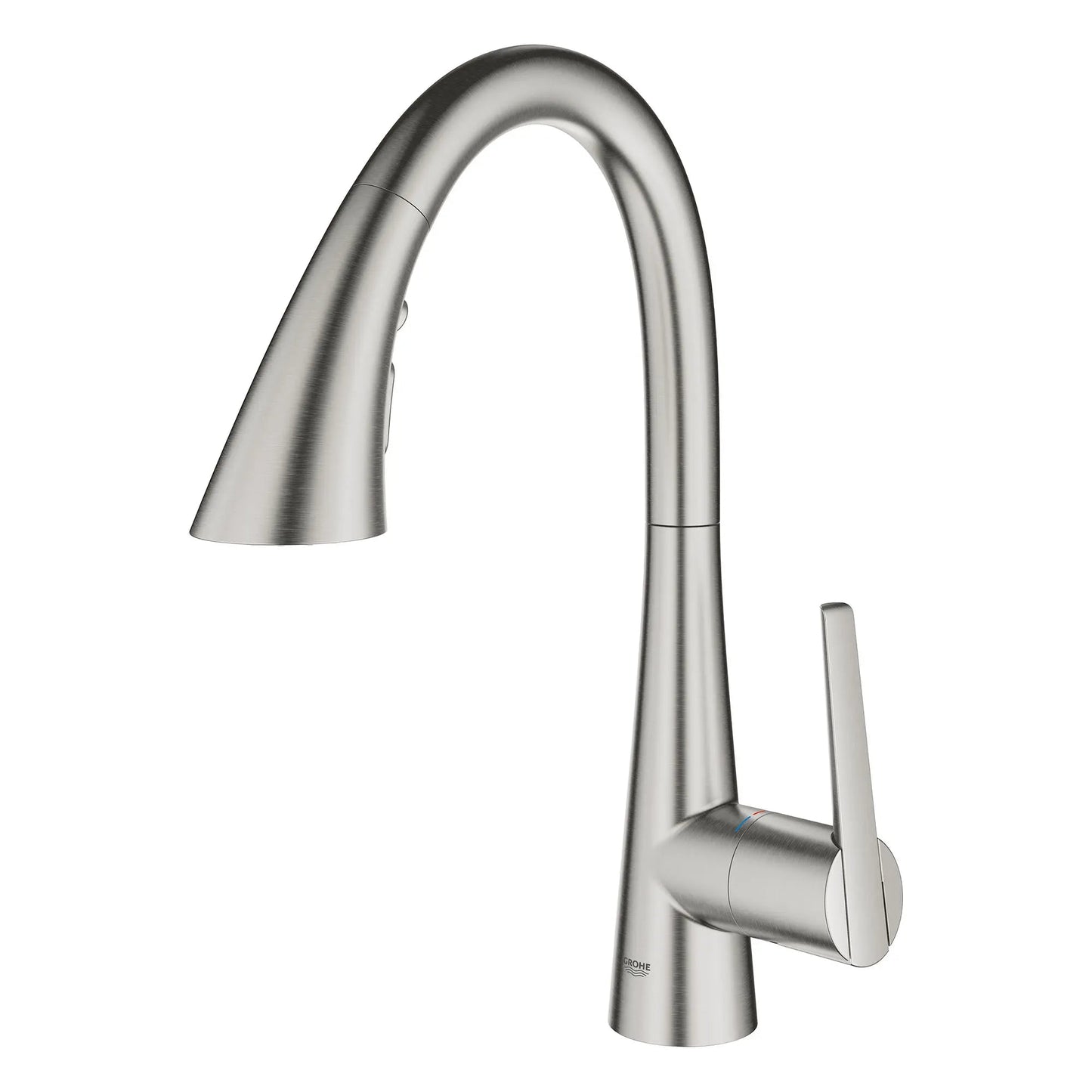 Grohe Zedra 1.75 GPM Single-Handle Triple Spray SuperSteel Infinity Pull Down Bar Faucet