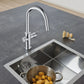 Grohe Blue 1.75 GPM Single Spray Single-Handle StarLight Chrome Pull Down Kitchen Faucet With Chilled and Sparkling Water