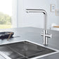Grohe Blue 1.75 GPM Single Spray Single-Handle StarLight Chrome Pull-Out Kitchen Faucet With Chilled and Sparkling Water