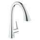 Grohe Zedra 1.75 GPM Triple Spray Single-Handle StarLight Chrome Pull Down Kitchen Faucet