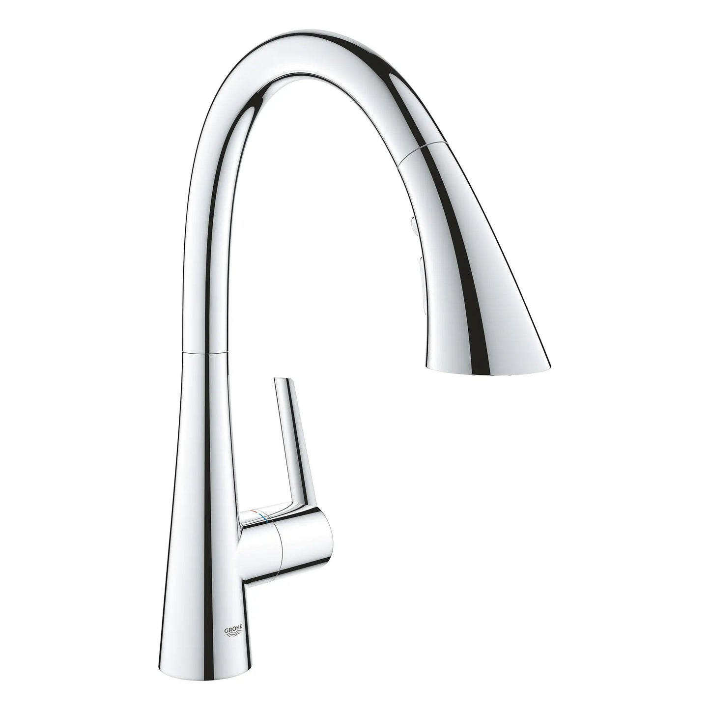 Grohe Zedra 1.75 GPM Triple Spray Single-Handle StarLight Chrome Pull Down Kitchen Faucet
