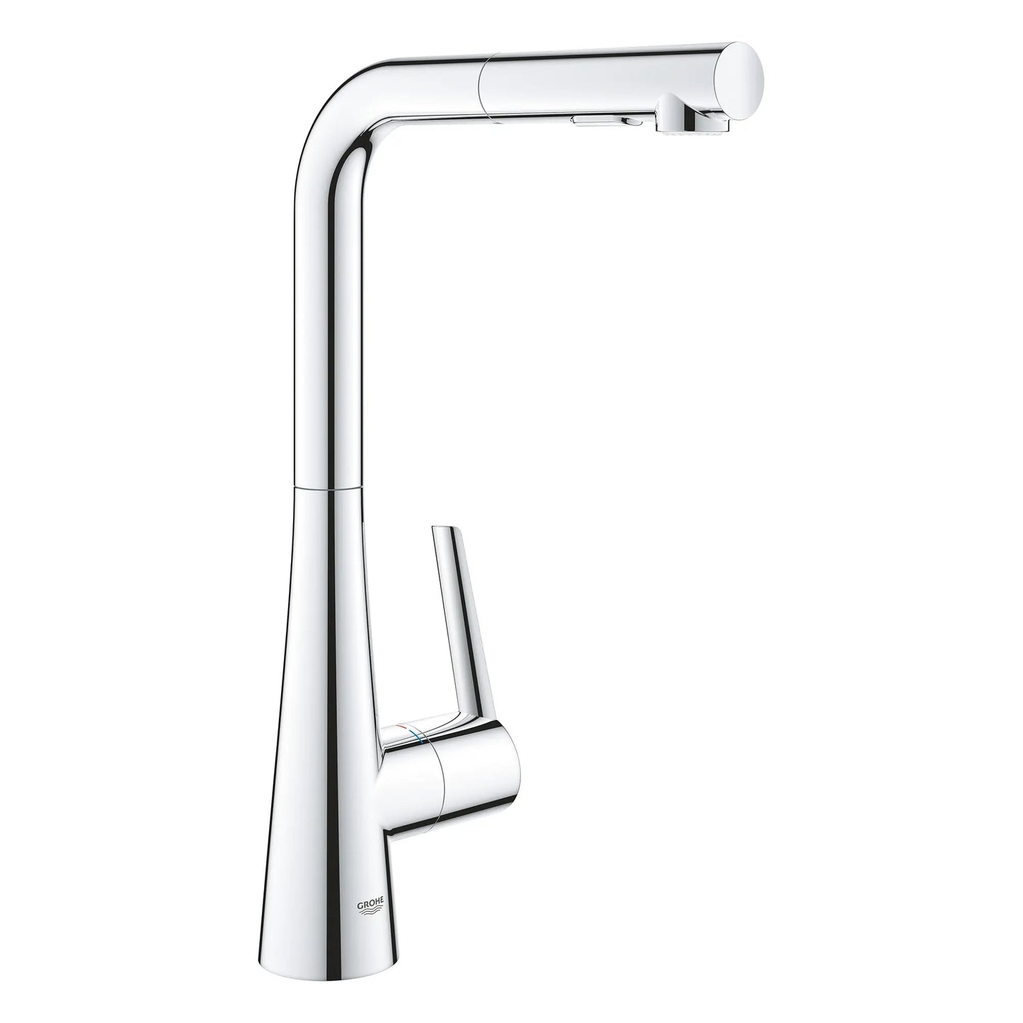 Grohe Zedra 1.75 GPM Dual Spray Single-Handle StarLight Chrome Pull-Out Kitchen Faucet