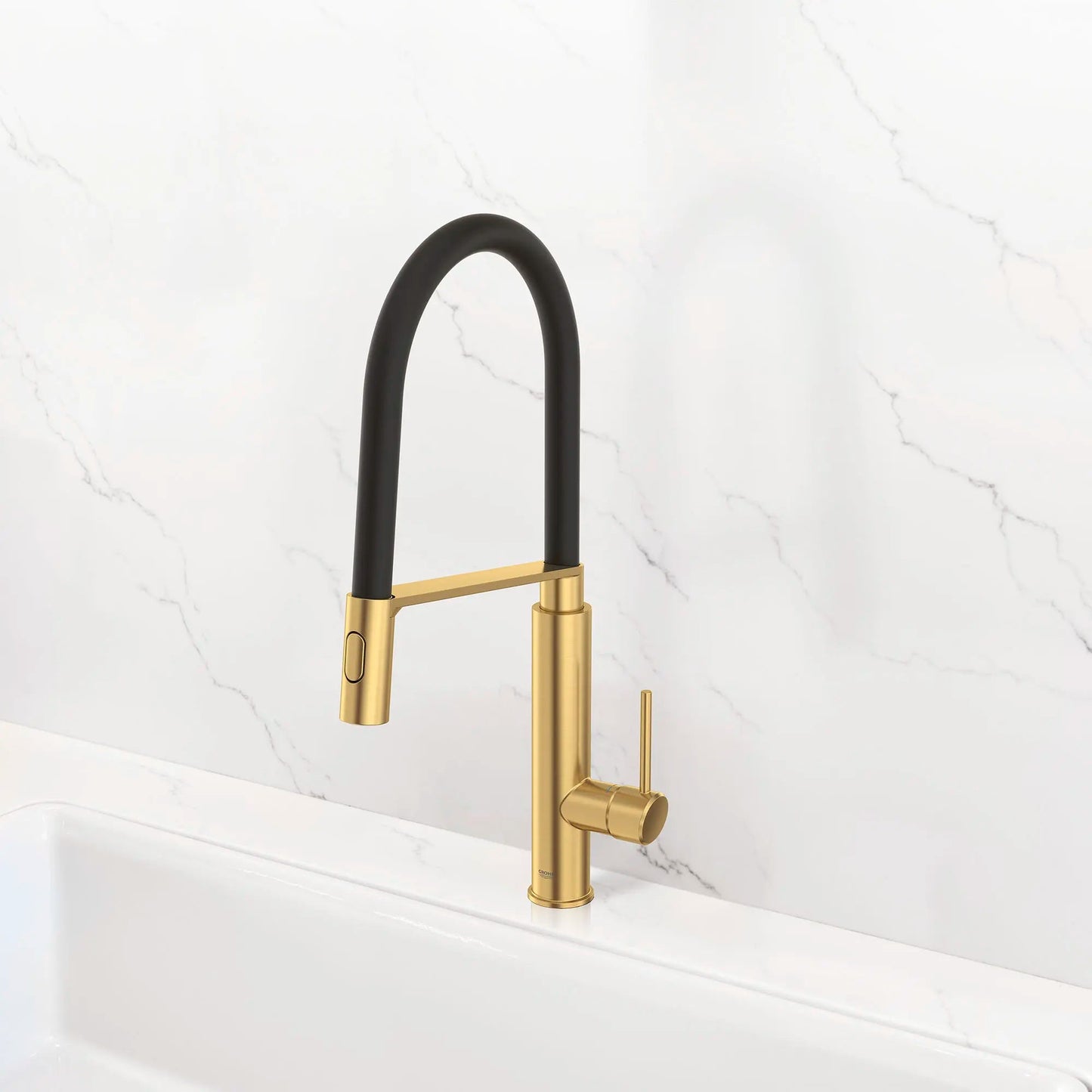 Grohe Concetto 1.75 GPM Semi-Pro Dual Spray Single-Handle Brushed Cool Sunrise Kitchen Faucet