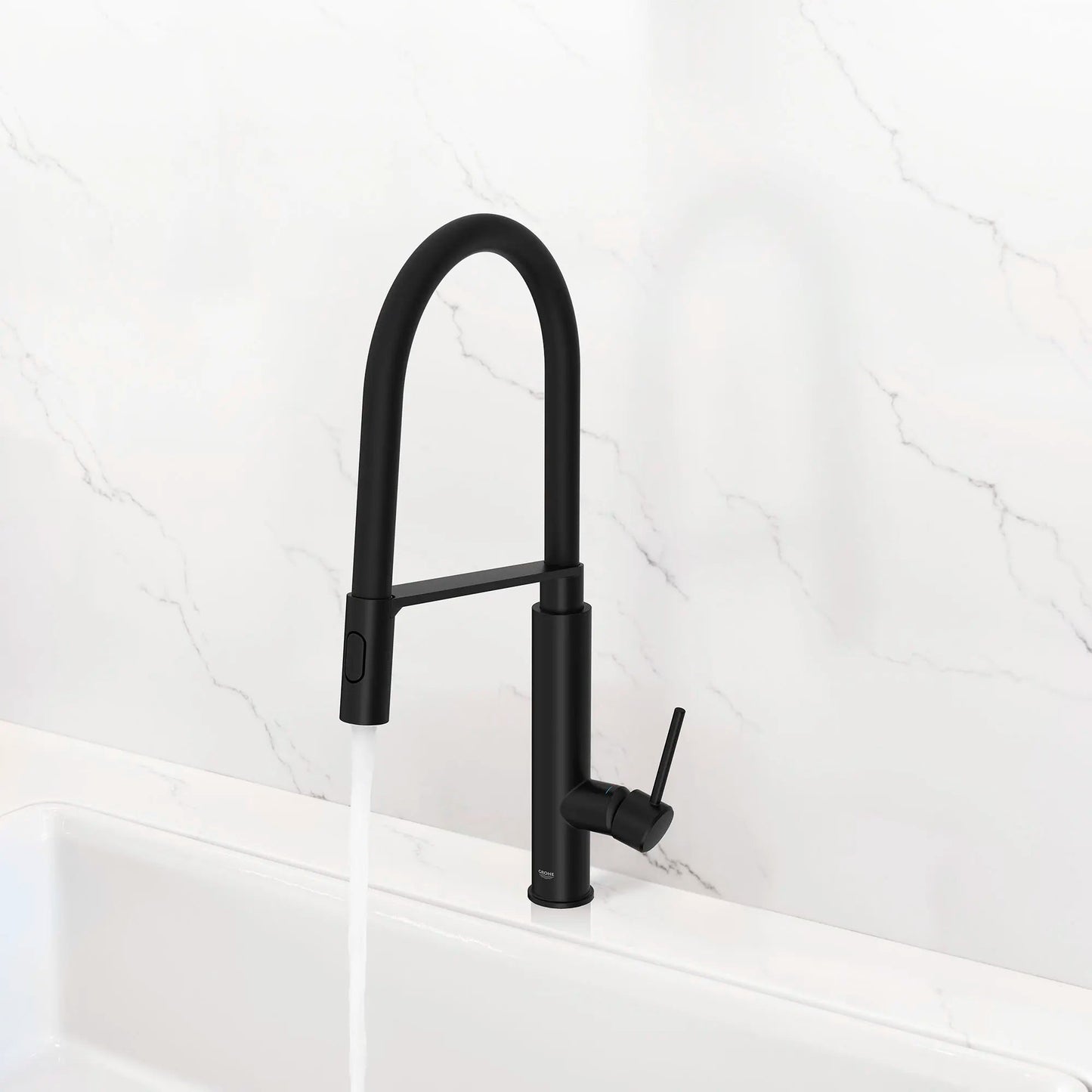 Grohe Concetto 1.75 GPM Semi-Pro Dual Spray Single-Handle Matte Black Kitchen Faucet