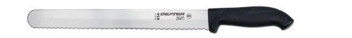 Dexter Russell 360 Series 12" Black Handle Scalloped Slicer