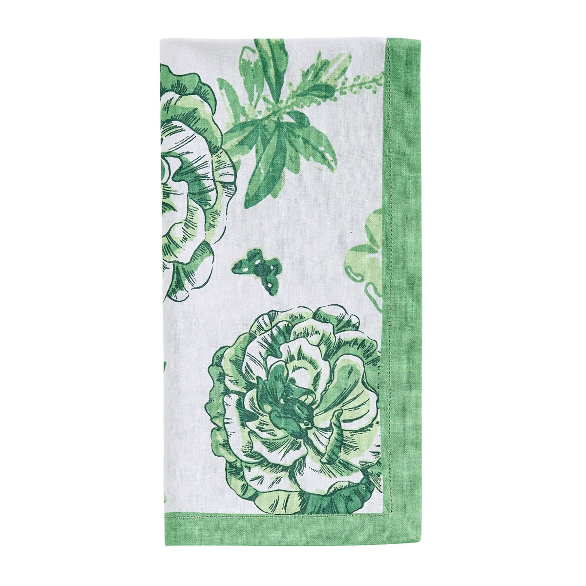 Park Designs Patricia Heaton Home Florals & Flitters Printed Green Napkin - Set of 12