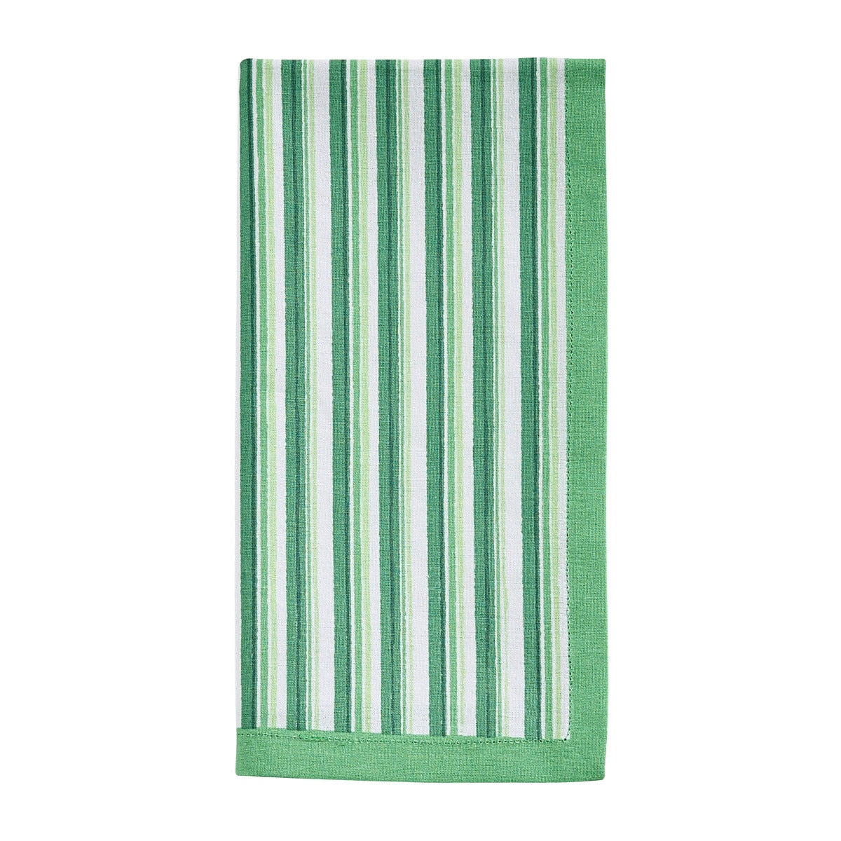 Park Designs Patricia Heaton Home Geo Printed Stripe Green Napkin - Set of 12