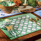Park Designs Patricia Heaton Home Geo Printed Stripe Green Napkin - Set of 12