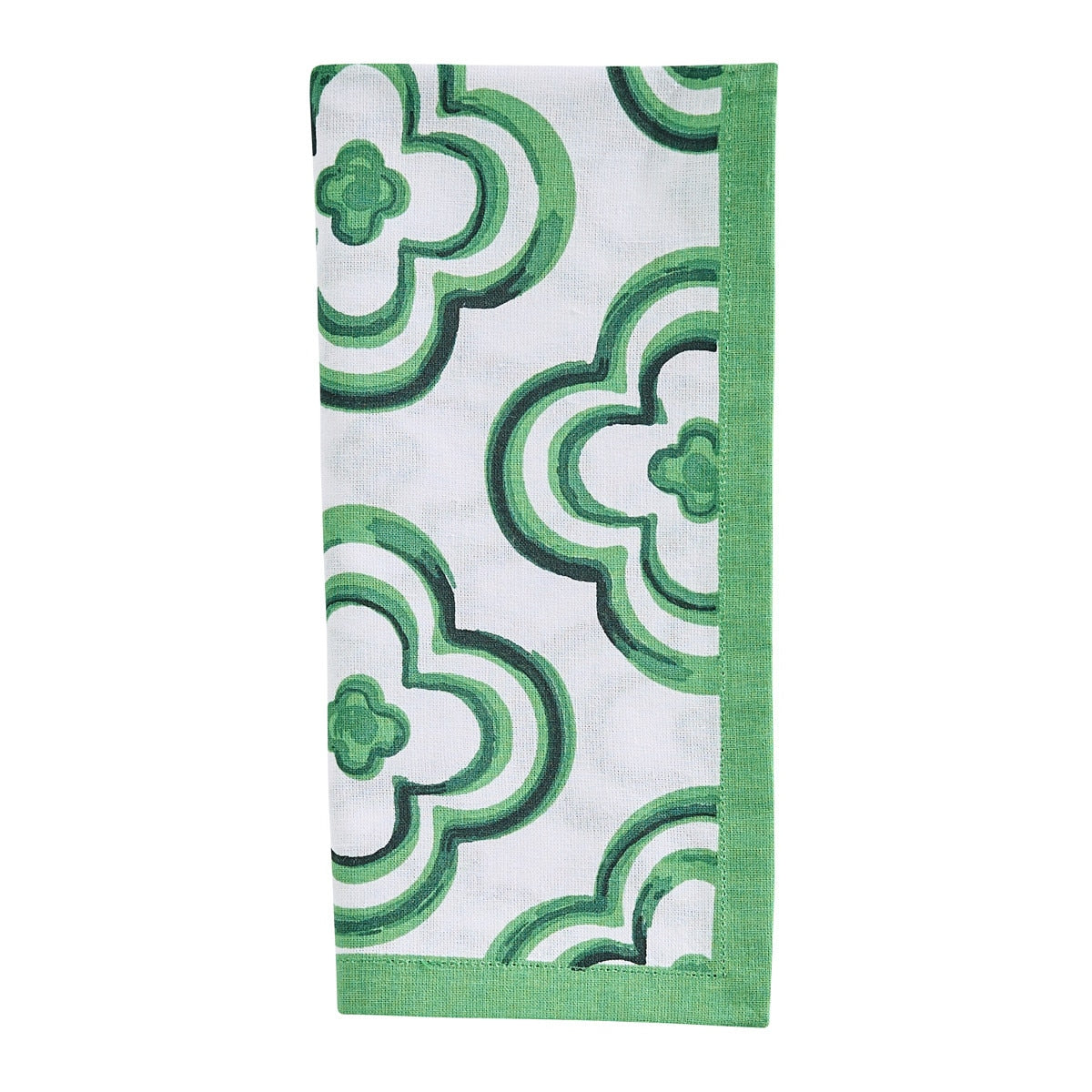 Park Designs Patricia Heaton Home Geo Printed Green Napkin - Set of 12
