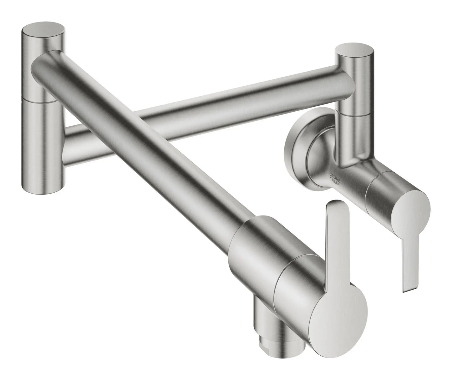 Grohe Zedra 1.75 GPM 2-Handle SuperSteel Infinity Wall Mount Pot Filler