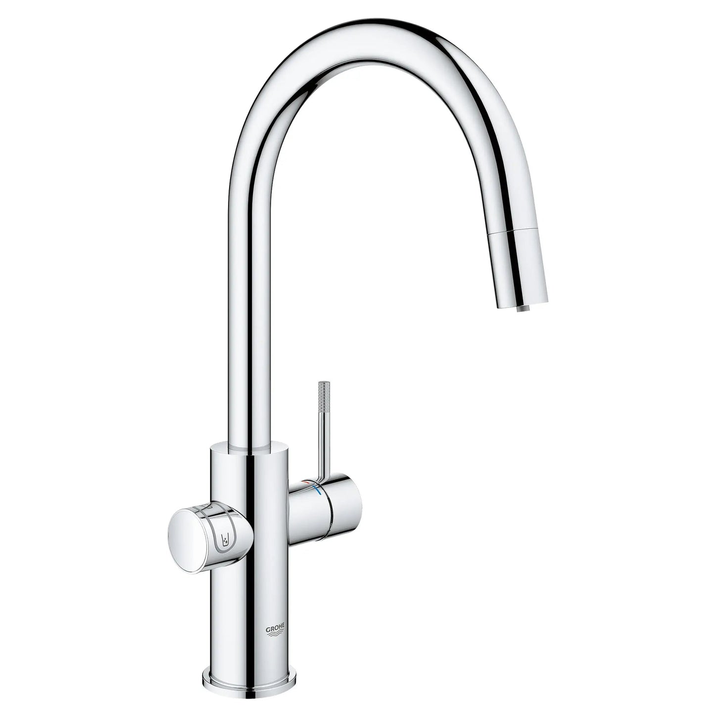 Grohe Blue 1.75 GPM Single Spray Single-Handle StarLight Chrome Pull Down Kitchen Faucet With Chilled and Sparkling Water