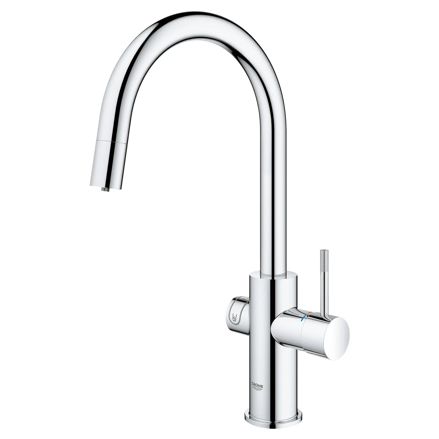 Grohe Blue 1.75 GPM Single Spray Single-Handle StarLight Chrome Pull Down Kitchen Faucet With Chilled and Sparkling Water