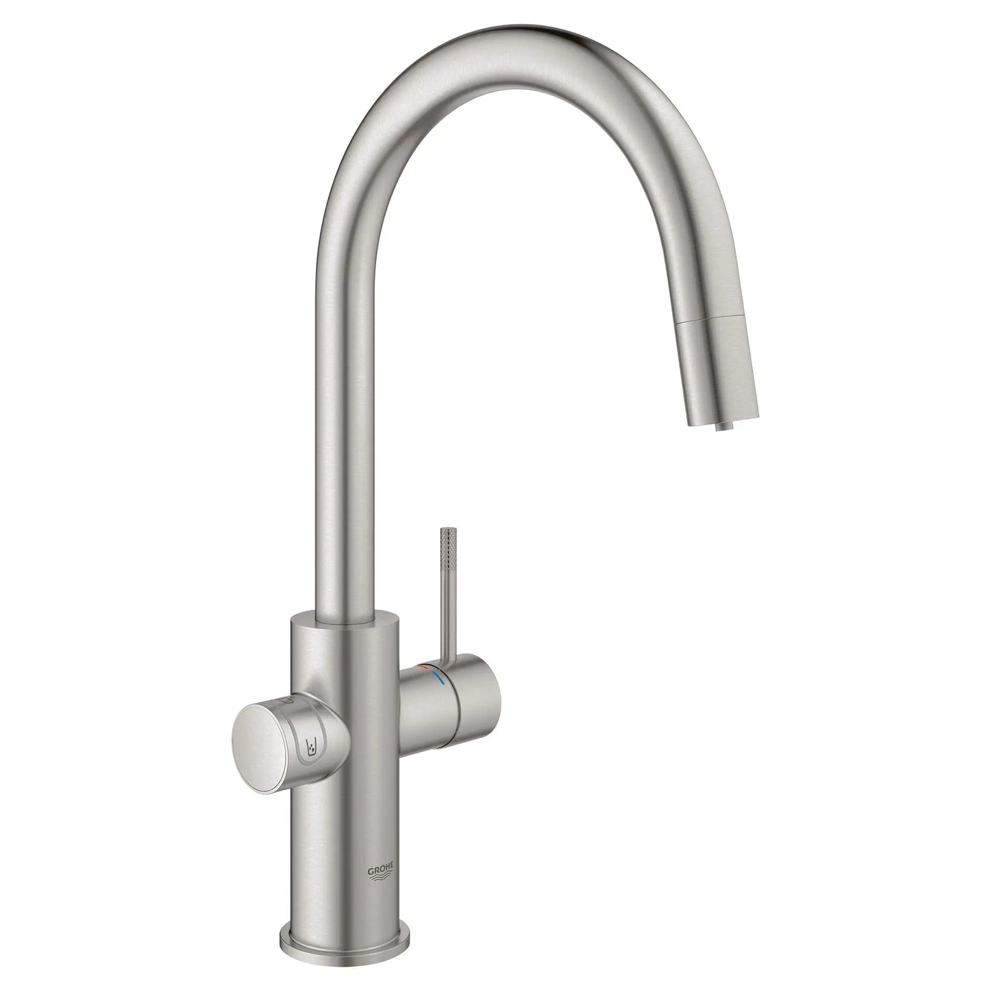 Grohe Blue 1.75 GPM Single Spray Single-Handle SuperSteel Infinity Pull Down Kitchen Faucet With Chilled and Sparkling Water