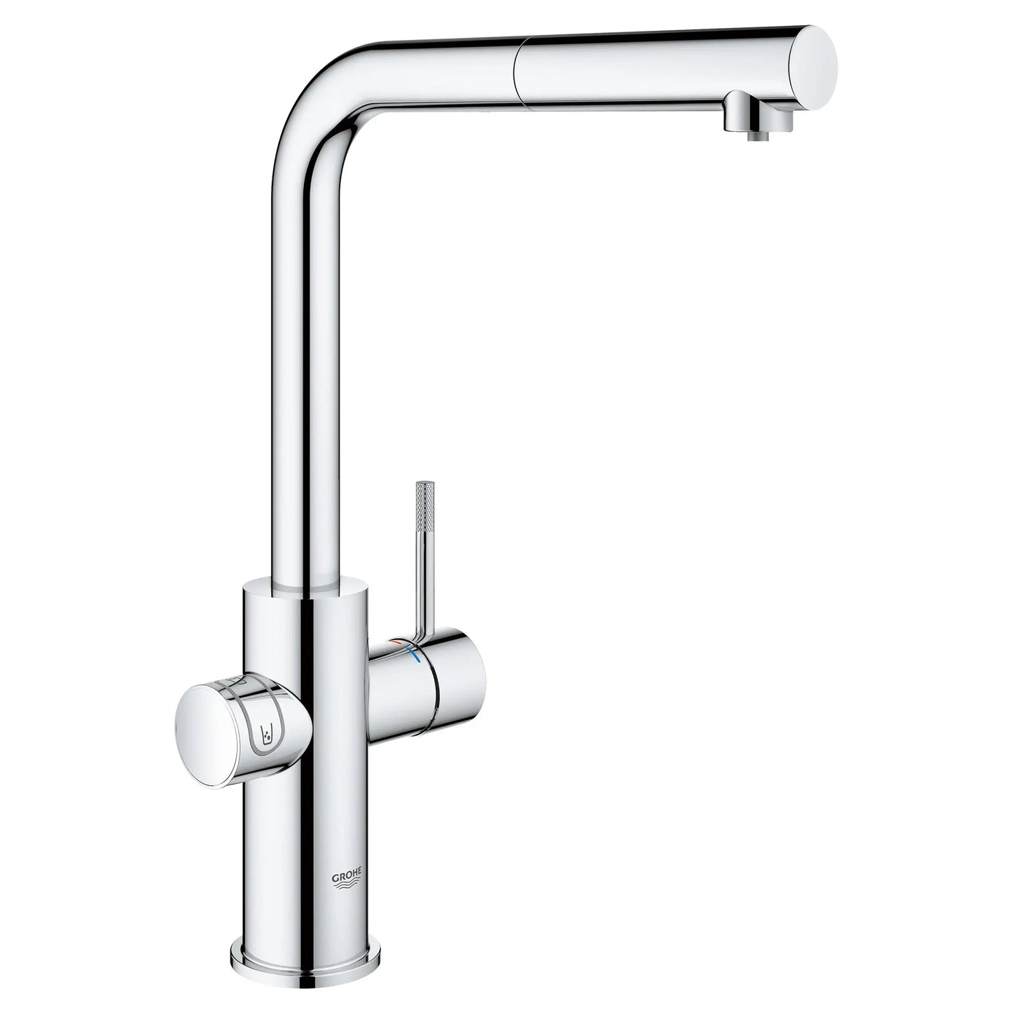 Grohe Blue 1.75 GPM Single Spray Single-Handle StarLight Chrome Pull-Out Kitchen Faucet With Chilled and Sparkling Water