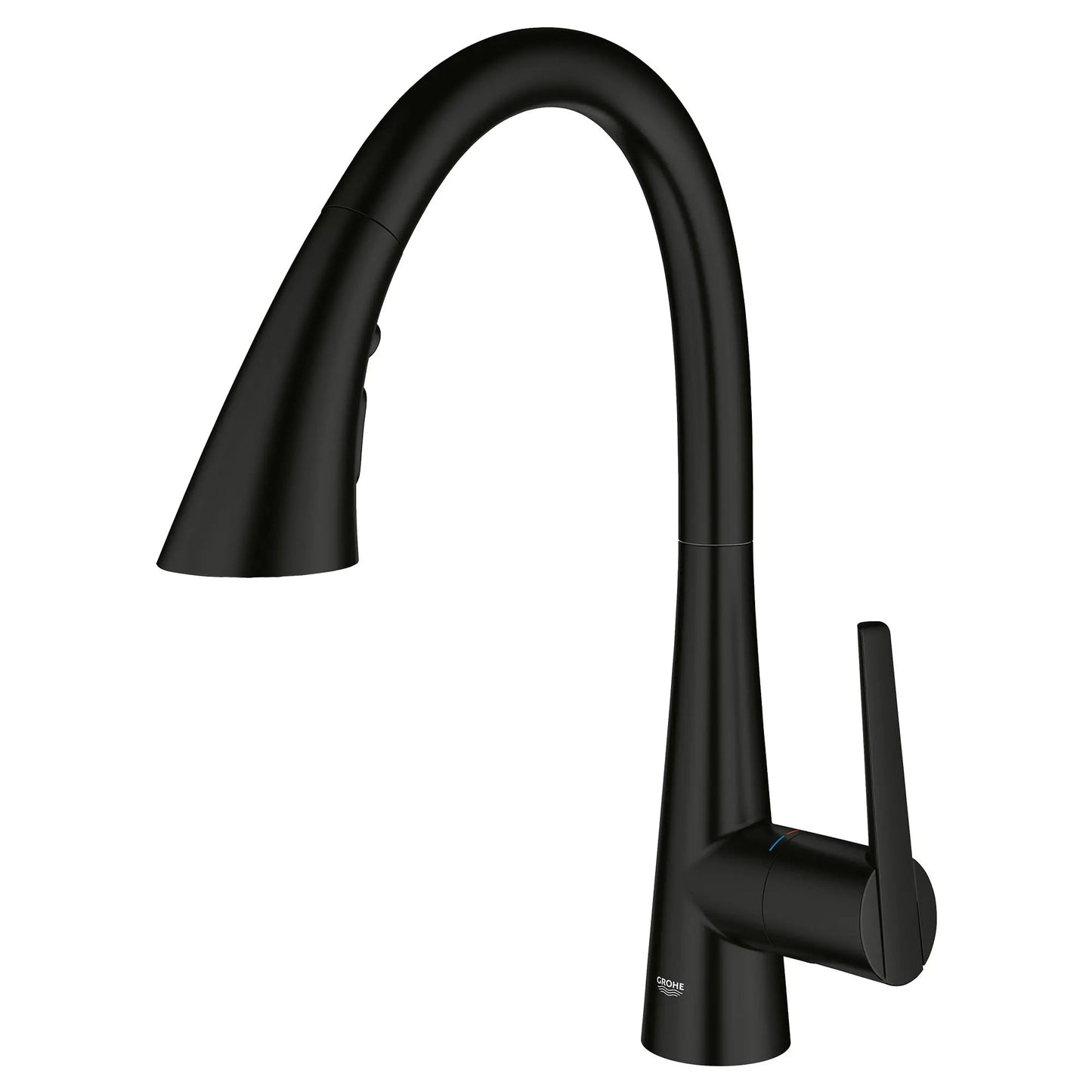 Grohe Zedra 1.75 GPM Triple Spray Single-Handle Matte Black Pull Down Kitchen Faucet